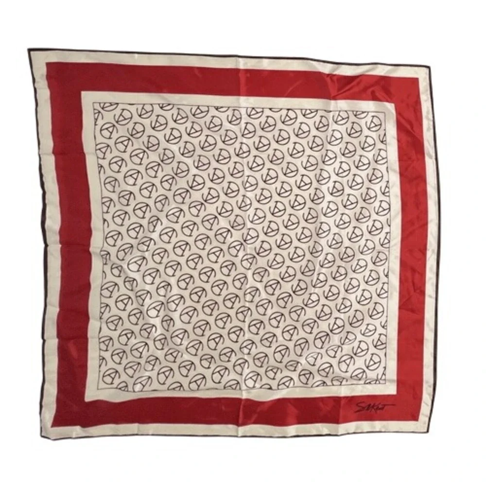 SM Kent Vintage 60s/70s Avon Presidents Club Western Branding Style Square Scarf